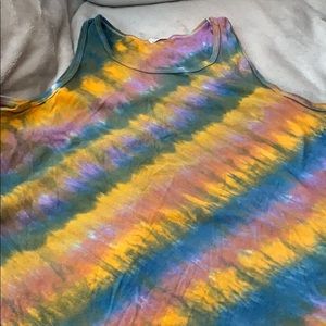 Large tie dye tank top